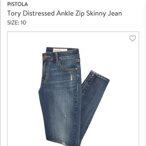 Pistola ankle zip skinny jean